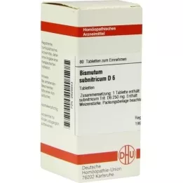 BISMUTUM SUBNITRICUM D 6 tabletta, 80 db