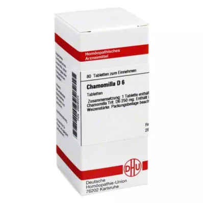 CHAMOMILLA D 6 tabletta, 80 db CHAMOMILLA D 6 tabletta, 80 db