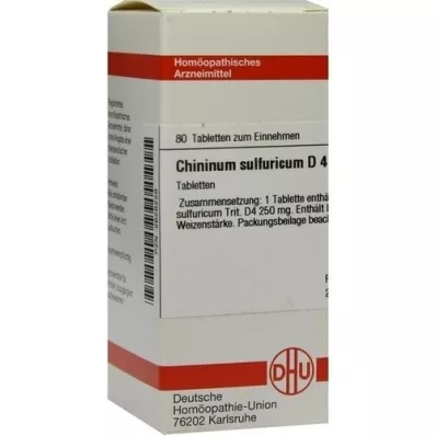 CHININUM SULFURICUM D 4 tabletta, 80 db
