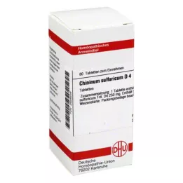 CHININUM SULFURICUM D 4 tabletta, 80 db