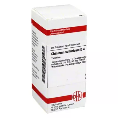 CHININUM SULFURICUM D 4 tabletta, 80 db