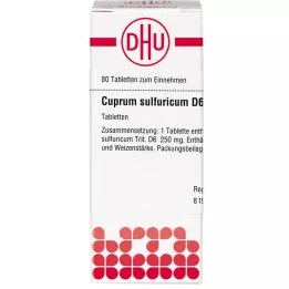 CUPRUM SULFURICUM D 6 tabletta, 80 db