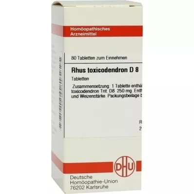 RHUS TOXICODENDRON D 8 tabletta, 80 db