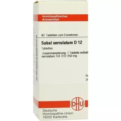 SABAL SERRULATUM D 12 tabletta, 80 db