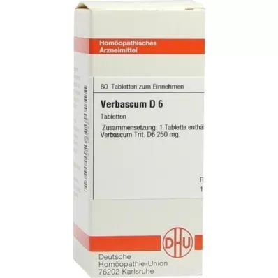 VERBASCUM D 6 tabletta, 80 db
