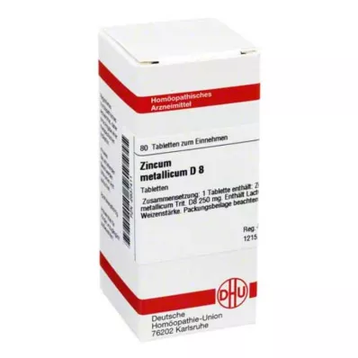 ZINCUM METALLICUM D 8 tabletta, 80 db