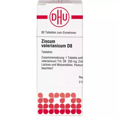 ZINCUM VALERIANICUM D 8 tabletta, 80 db