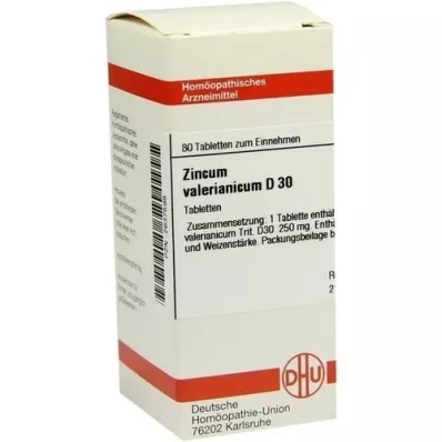ZINCUM VALERIANICUM D 30 tabletta, 80 db