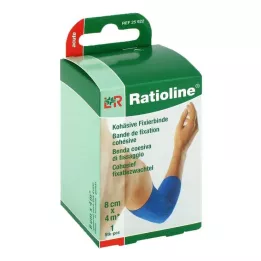 RATIOLINE akut rögzítő kötés összetartó 8 cmx4 m kék, 1 db