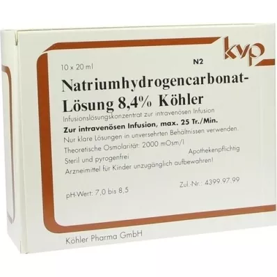 NATRIUMHYDROGENCARBONAT-8,4%-os Köhler oldat, 10X20 ml