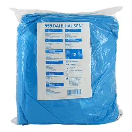 BESUCHERKITTEL kötött mandzsettával a kötéshez 120x144 cm kék, 10 db