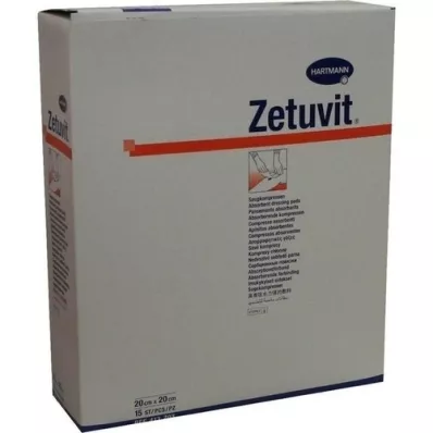 ZETUVIT Felszívódó borogatás steril 20x20 cm, 15 db