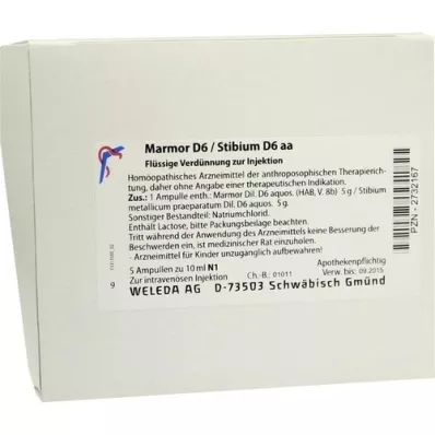 MARMOR D 6/Stibium D 6 aa ampullák, 5X10 ml