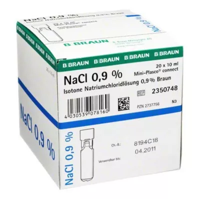 Sóoldat 0,9% Miniplasco connect, 20X10 ml