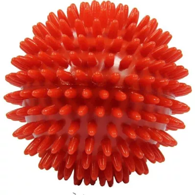 Masszázsgolyó sündisznó labda 9 cm piros, 1 db