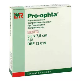 PRO-OPHTA 5,5x7,5 cm-es steril kompresszek, 5 db