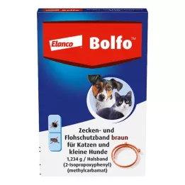 BOLFO Ζώνη προστασίας από ψύλλους καφέ για μικρά σκυλιά/γάτες, 1 τεμ