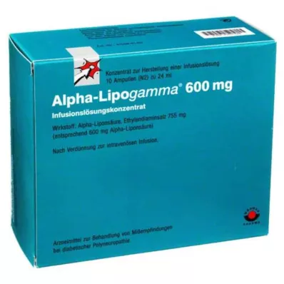 ALPHA-LIPOGAMMA 600 mg infúziós oldatkoncentrátum, 10X24 ml ALPHA-LIPOGAMMA 600 mg infúziós oldatkoncentrátum, 10X24 ml