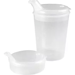 EINNEHMEBECHER fogantyú nélkül, fedéllel 4mm tejes, 1 db