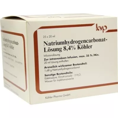 NATRIUMHYDROGENCARBONAT-8,4%-os Köhler oldat, 25X20 ml