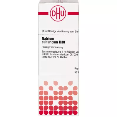 NATRIUM SULFURICUM D 30 Hígítás, 20 ml