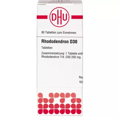 RHODODENDRON D 30 tabletta, 80 db