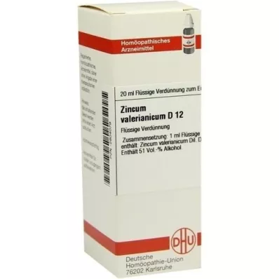 ZINCUM VALERIANICUM D 12 Hígítás, 20 ml