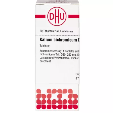 KALIUM BICHROMICUM D 30 tabletta, 80 db