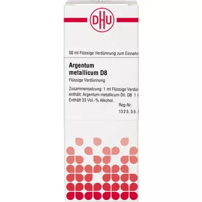 ARGENTUM METALLICUM D 8 hígítás, 50 ml