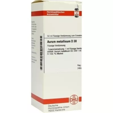 AURUM METALLICUM D 30 hígítás, 50 ml