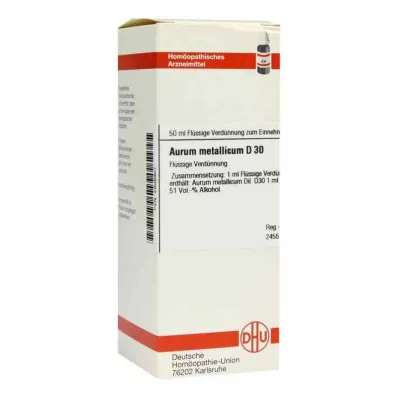 AURUM METALLICUM D 30 hígítás, 50 ml AURUM METALLICUM D 30 hígítás, 50 ml