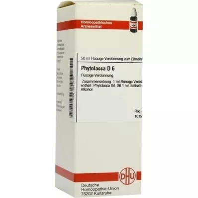 PHYTOLACCA D 6 Hígítás, 50 ml