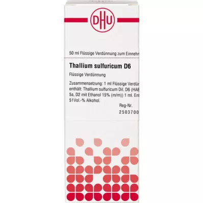 THALLIUM SULFURICUM D 6 Hígítás, 50 ml
