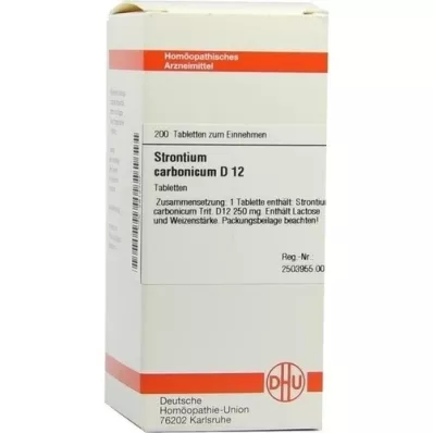 STRONTIUM CARBONICUM D 12 tabletta, 200 db