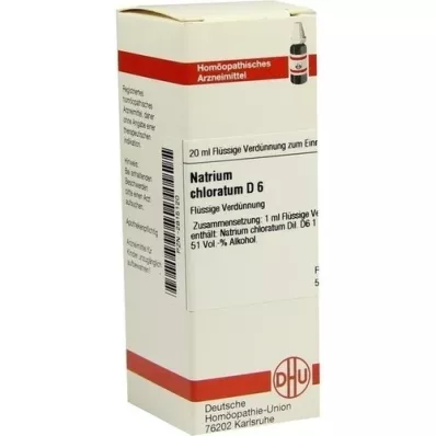 NATRIUM CHLORATUM D 6 Hígítás, 20 ml