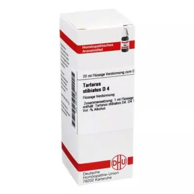 TARTARUS STIBIATUS D 4 hígítás, 20 ml