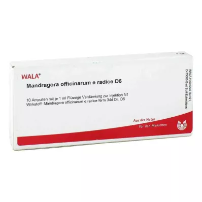 MANDRAGORA OFFICINARIUM e radice D 6 Ampullák, 10X1 ml MANDRAGORA OFFICINARIUM e radice D 6 Ampullák, 10X1 ml