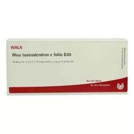 RHUS TOXICODENDRON E foliis D 30 ampulla, 10X1 ml