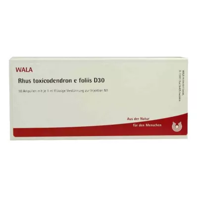 RHUS TOXICODENDRON E foliis D 30 ampulla, 10X1 ml