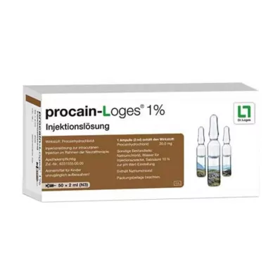 PROCAIN-Loges 1%-os oldatos injekciós ampullák, 50X2 ml