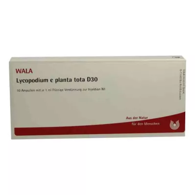 LYCOPODIUM E planta tota D 30 ampulla, 10X1 ml