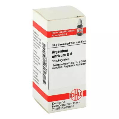 ARGENTUM NITRICUM D 8 gömböcskék, 10 g