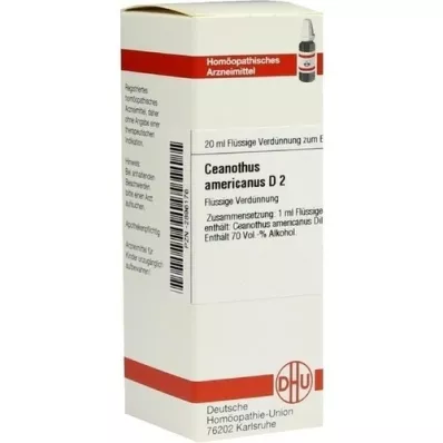 CEANOTHUS AMERICANUS D 2 Hígítás, 20 ml