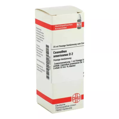 CEANOTHUS AMERICANUS D 2 Hígítás, 20 ml