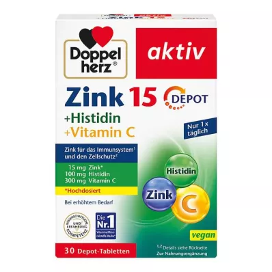 Doppelherz cink + hisztidin + C-vitamin Depot Active Tab, 30 db