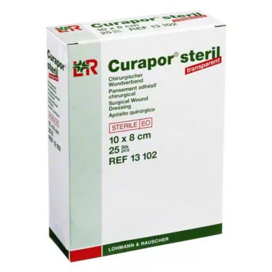 CURAPOR Wound dressing steril átlátszó 8x10 cm, 25 db
