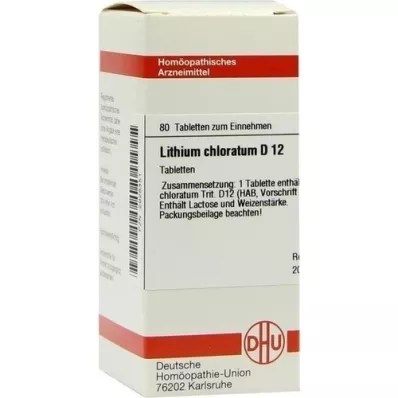 LITHIUM CHLORATUM D 12 tabletta, 80 db
