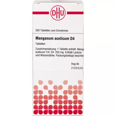 MANGANUM ACETICUM D 4 tabletta, 200 db