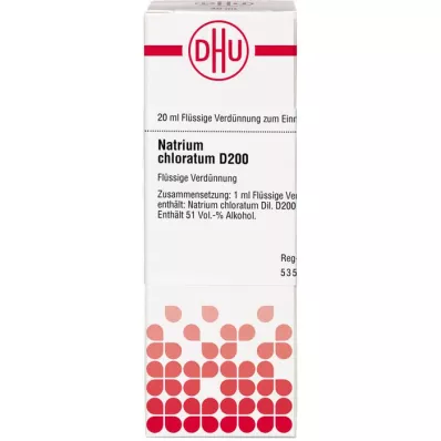 NATRIUM CHLORATUM D 200 hígítás, 20 ml