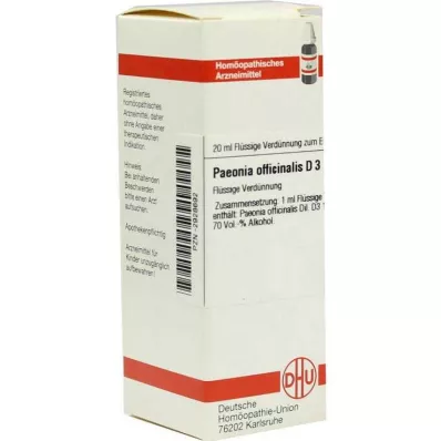 PAEONIA OFFICINALIS D 3 Hígítás, 20 ml PAEONIA OFFICINALIS D 3 Hígítás, 20 ml